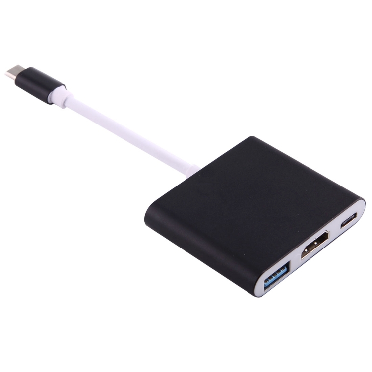 Image of Adapter USB-C til HDMI - USB-A - USB-C - Svart