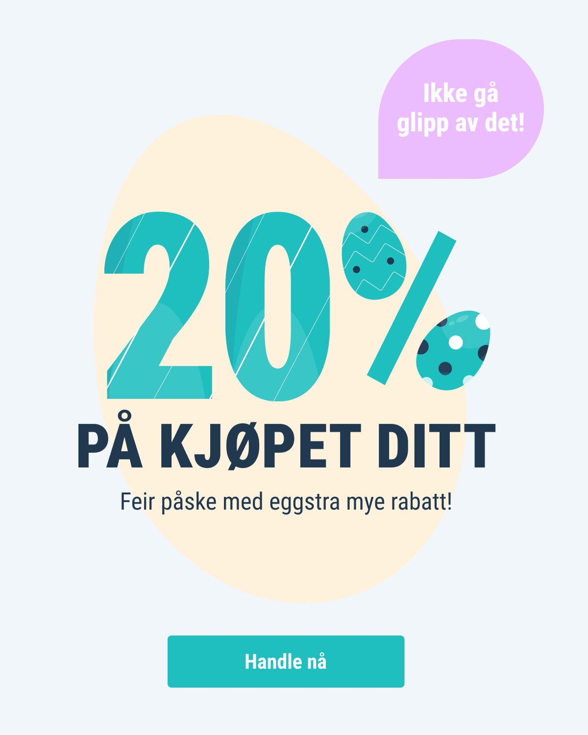 Påskegg 20% rabatt