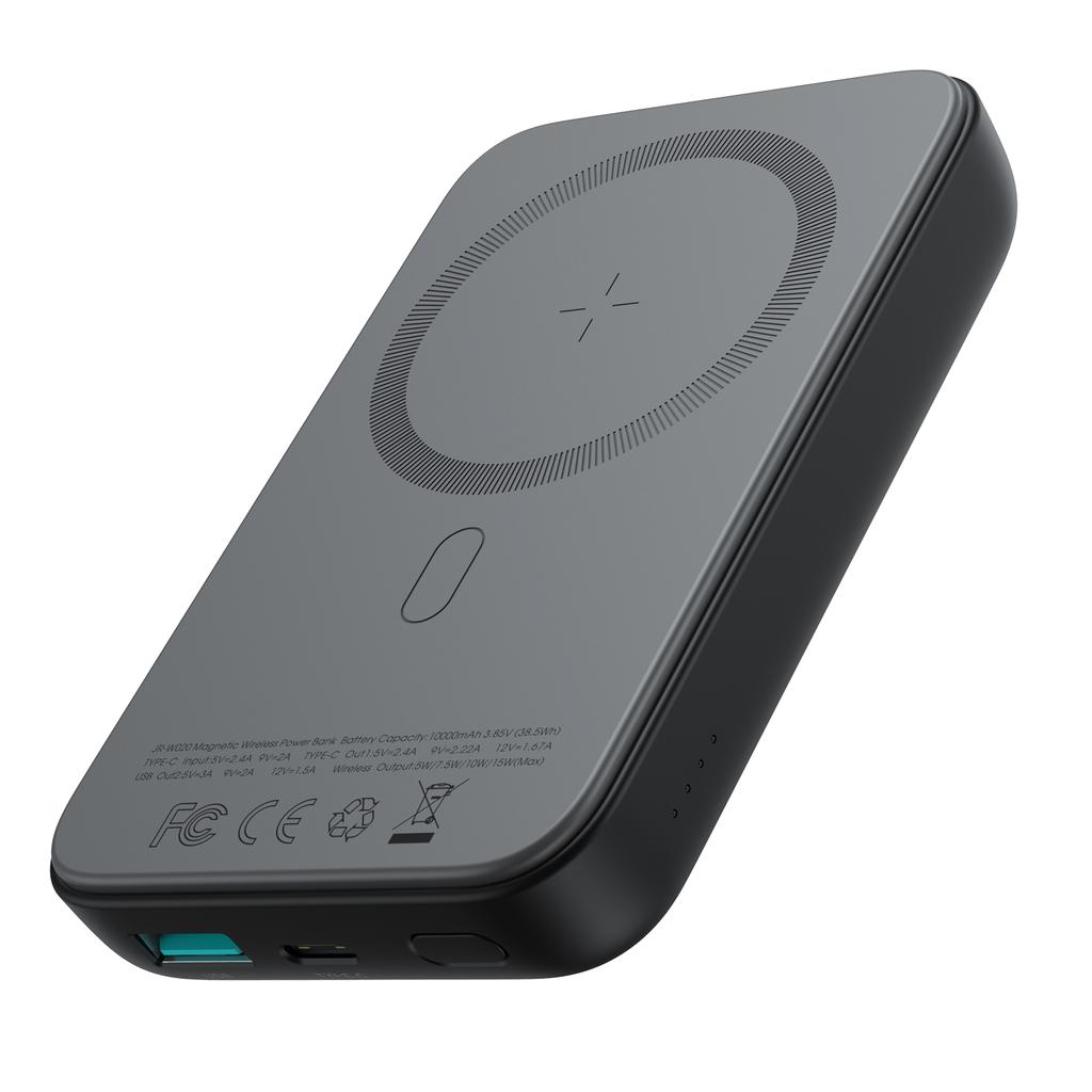 Image of SiGN Magnetic Wireless Mini Powerbank 10000mAh, USB-C, USB-A - Svart