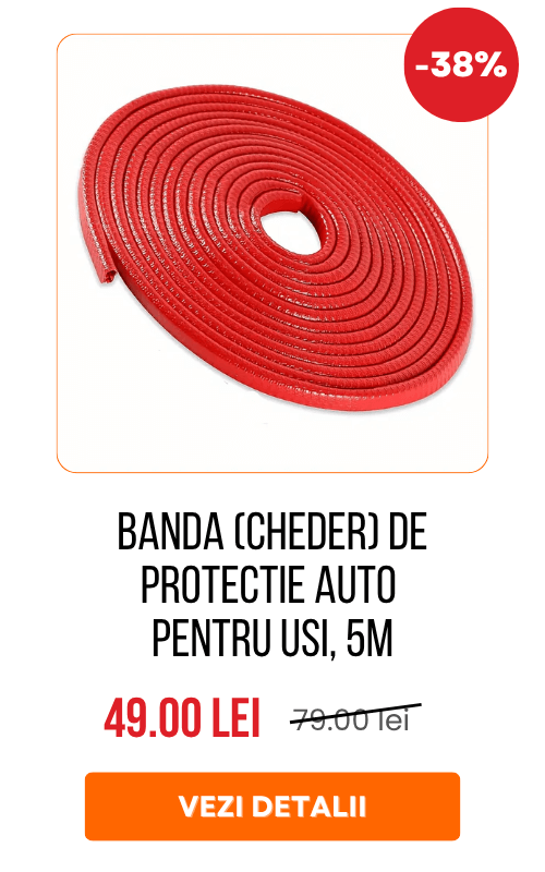 Banda (cheder) de protectie auto pentru usi, 5 m