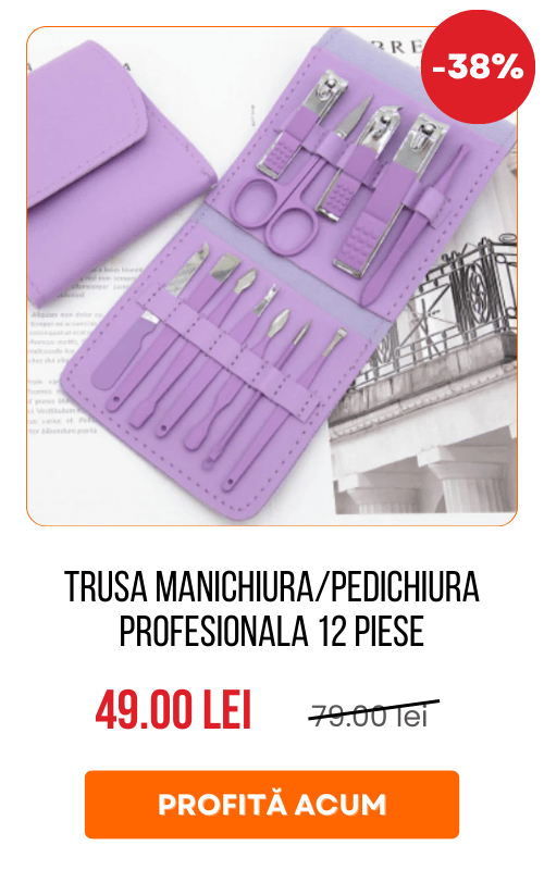 Trusa manichiura/pedichiura profesionala 12 piese