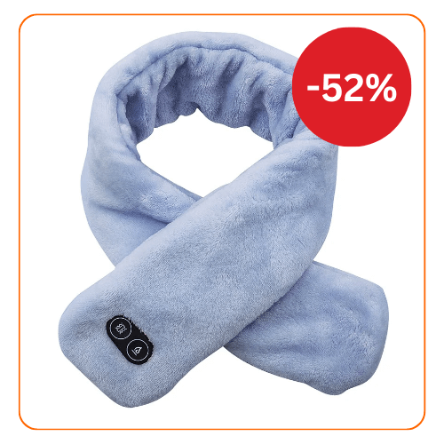 Esarfa cu 3 trepte de masaj si incalzire, incarcare USB