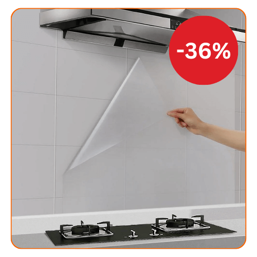 Folie de protectie transparenta pentru bucatarie, autocolanta, rezistenta la temperaturi mari, 60x100cm/60x200cm