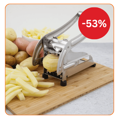 Aparat de taiat cartofi pai si legume, din inox, cu 1 forma de taiere, Potato Chopper