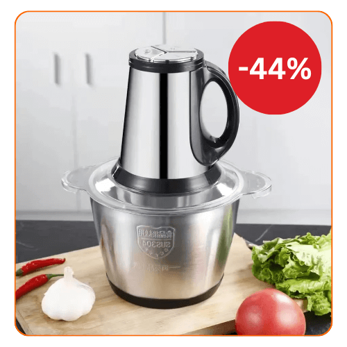 Tocator electric carne si legume, 4 lame inox, 2 viteze, capacitate mare, bol inox