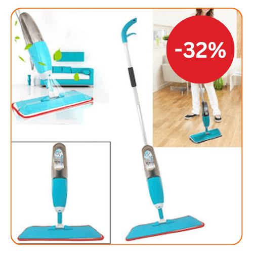 Mop cu rezervor incorporat 600 ml cu laveta absorbanta din microfibra