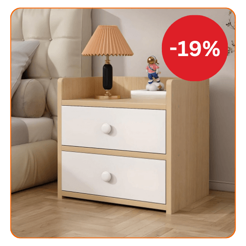 Noptiera minimalista din PAL cu 2 sau 3 sertare