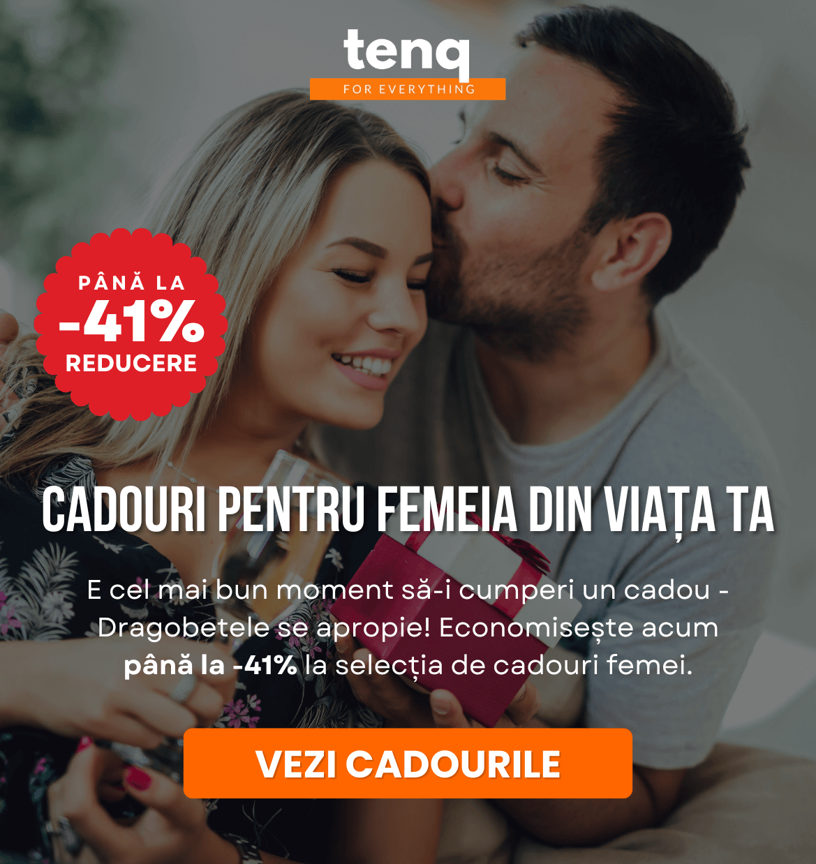 CADOURI PENTRU FEMEIA DIN VIAȚA TA E cel mai bun moment să-i cumperi un cadou - Dragobetele se apropie! Economisește acum până la -41% la selecția de cadouri femei. Vezi cadourile