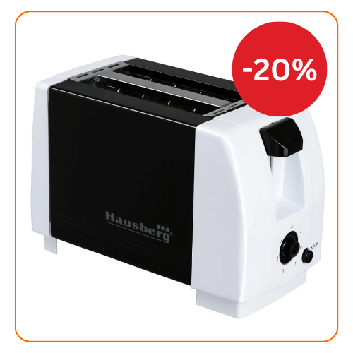 Prajitor de paine Hausberg HB-150, 700 W, 2 felii, 6 trepte,