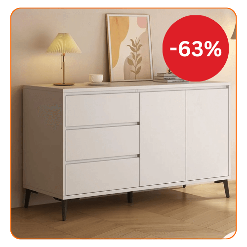 RESIGILAT - Comoda moderna si simpla cu 3 sertare si 2 usi, 140x40x75cm