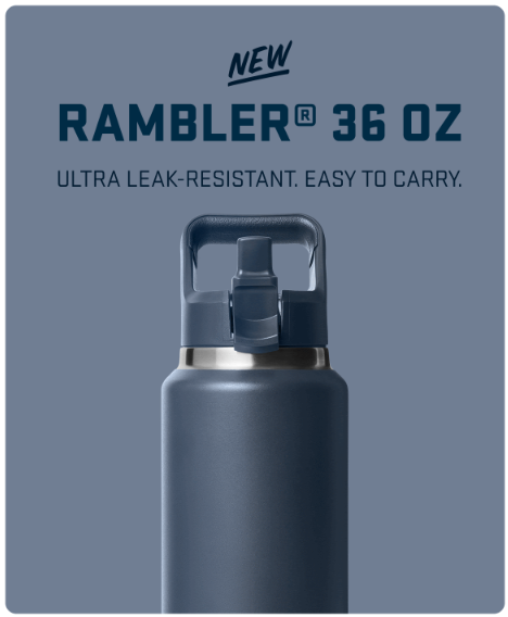 New 36oz (1065ml) YETI Straw Bottle