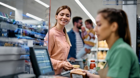 caisse de supermarché