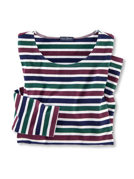 Ringelshirt im Herbstlook im Online-Shop