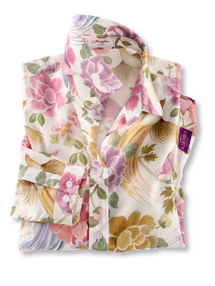 Bluse 'Paradise Birds' im Online-Shop