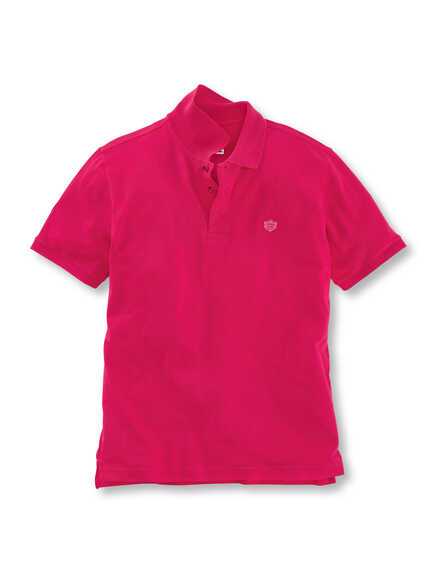 Poloshirt aus bester Pima Cotton in Pink im Online-Shop