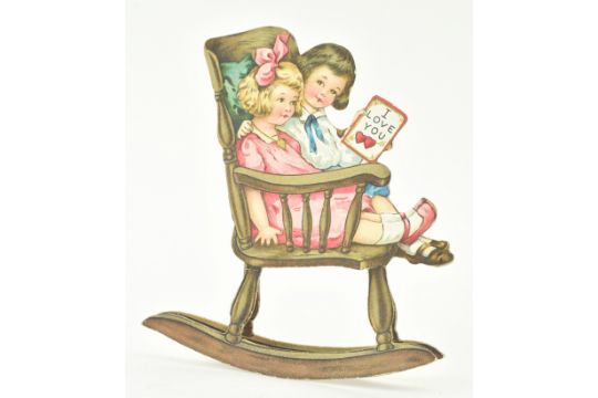 Late 19thC American Pop Up Rocking Chair Greeting Card