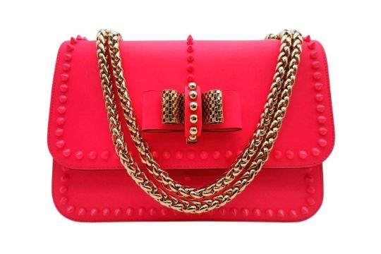 Christian Louboutin Pink Vara Bow Studded Bag