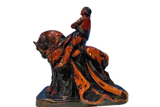 Royal Doulton Flambe Figure, St. George on Horseback