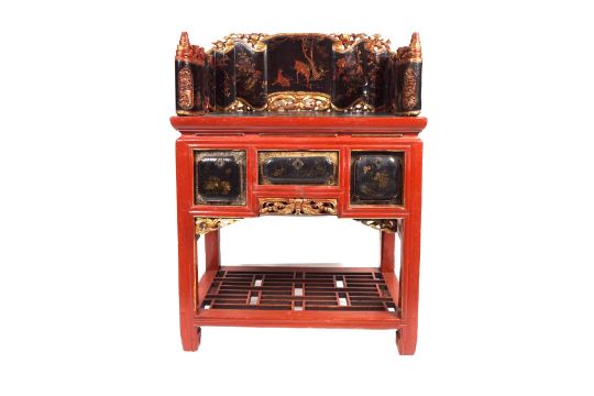 CHINESE QING LACQUERED ALTAR TABLE