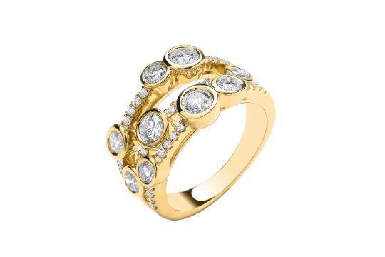 18ct Yellow Gold 1.60ct Diamond Dress Ring