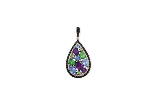 Effy | 14k White Gold, Diamond & Gem-Set Pendant