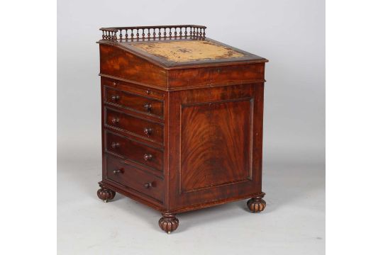 An Early Victorian Mahogany Davenport