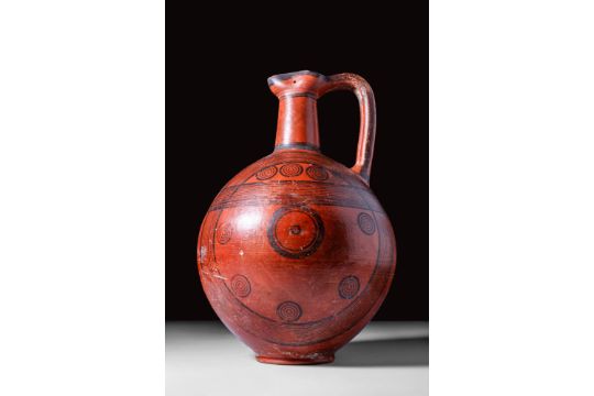 Cypriot Terracotta Jug With Omphalos