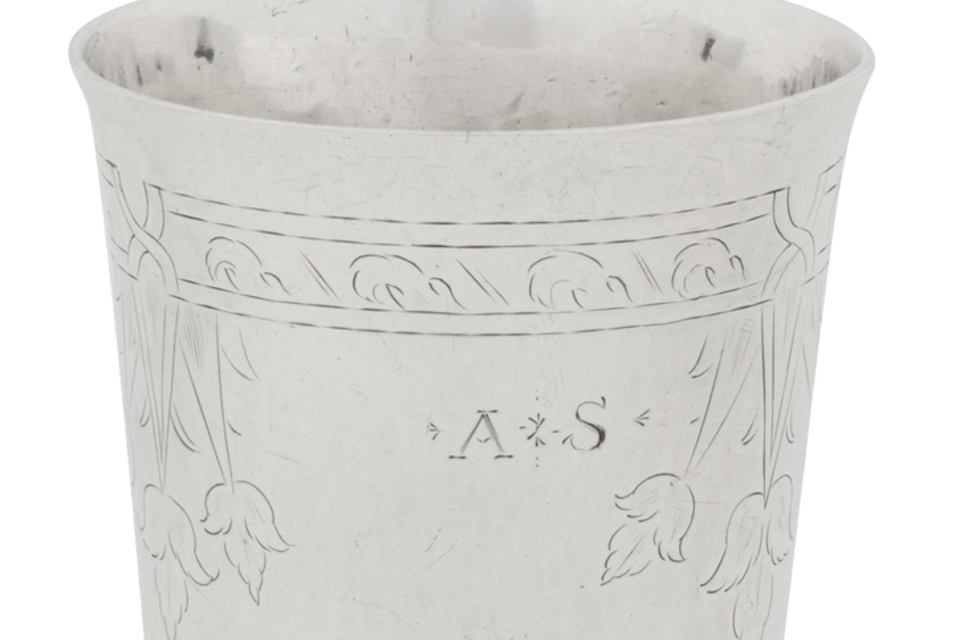 William III silver beaker