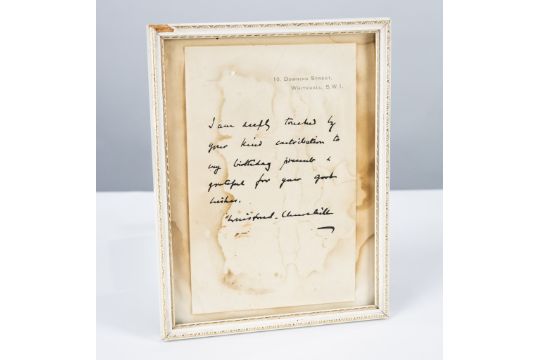 Winston Churchill, A Signed But Undated Note