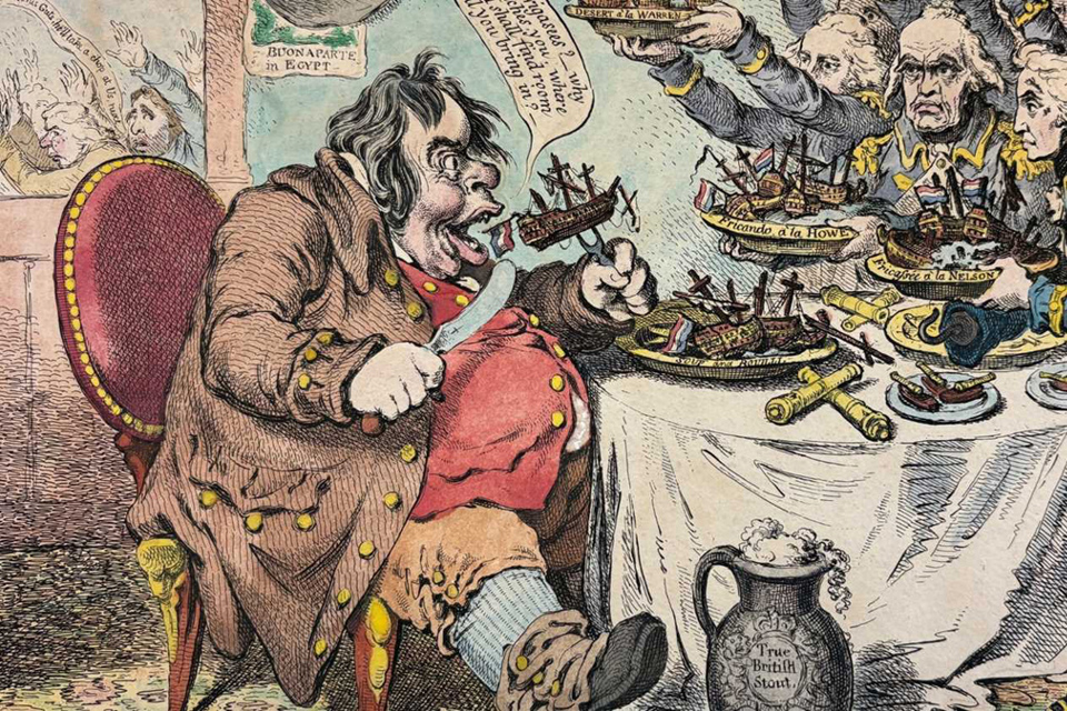 John Bull taking a luncheon by James Gillray