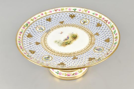 A Late 19th Century English Porcelain Tazza