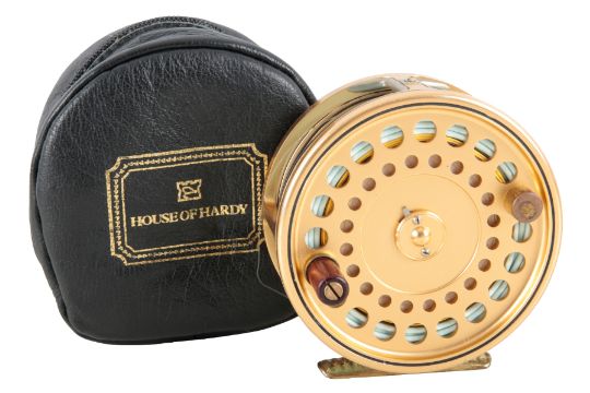 Hardy: A Gold Sovereign 11/12 Salmon Fly Reel