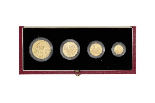 A Gb 1993 Britannia Gold Proof Collection Set Of Four…
