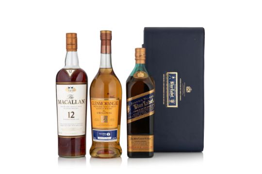 Johnnie Walker Blue (1 Bottle, 1.75l) The Macallan…