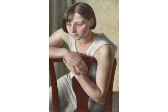 Dod Procter R.A. (British, 1890-1972) Girl in her Petticoat