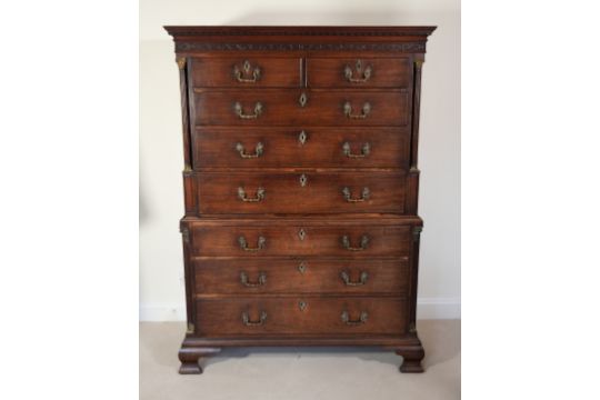 George II Mahogany Chest on Chest