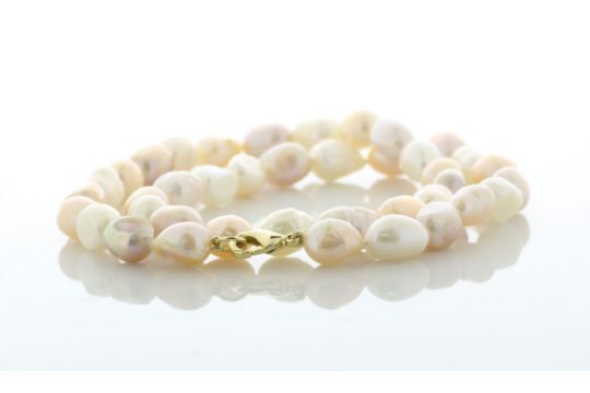 18 Inch Freshwater Baroque Shaped Pearl Necklace
