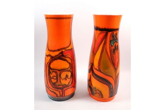 A pair of Poole pottery large Aegean vases