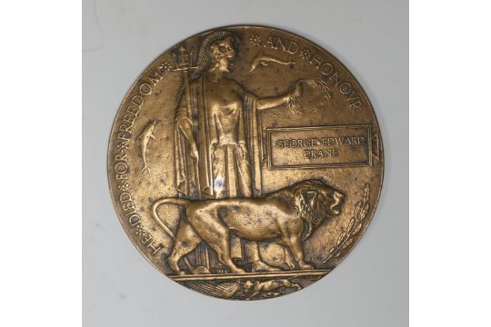 A WW1 bronze Death Plaque, to George Edward Drane