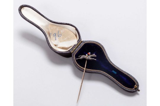 Gold, diamond & enamel stick pin gifted to John Watts