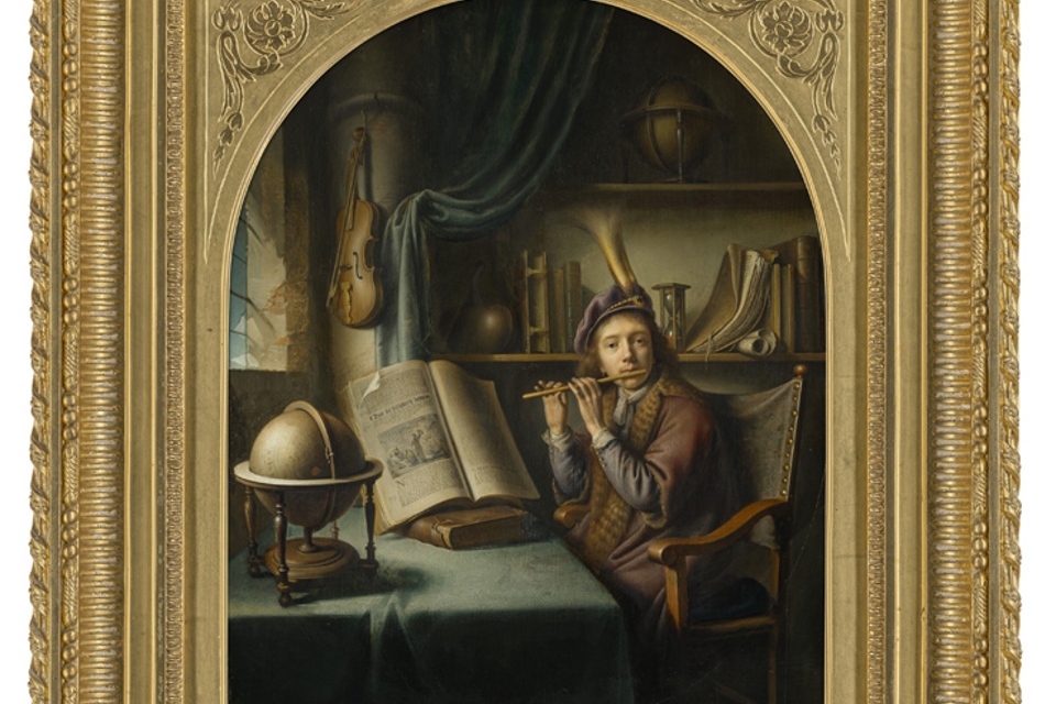 The Flute Player by Gerrit Dou