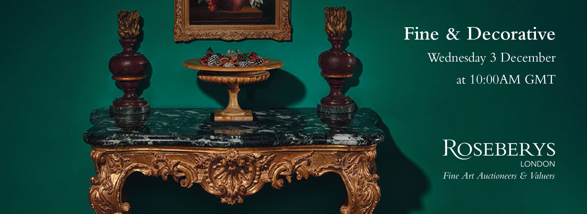 Roseberys banner - Fine and Dec