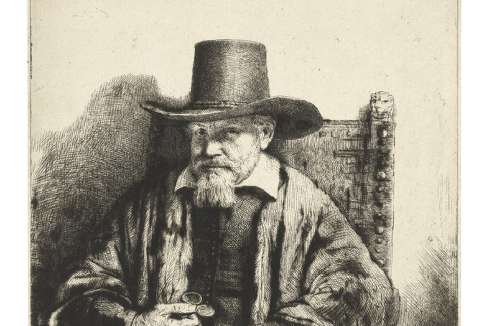 Rembrandt print Arnout Tholinx, Inspector
