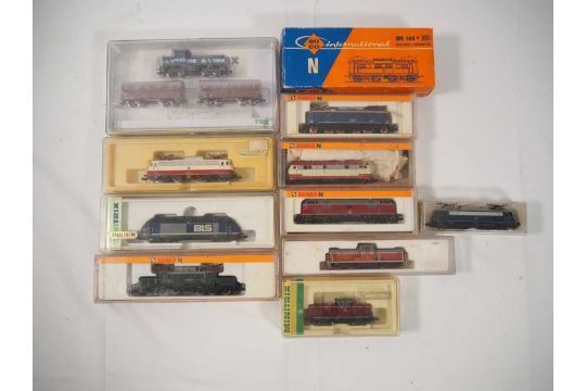 Large group of German, Swiss and Japanese Locomotives