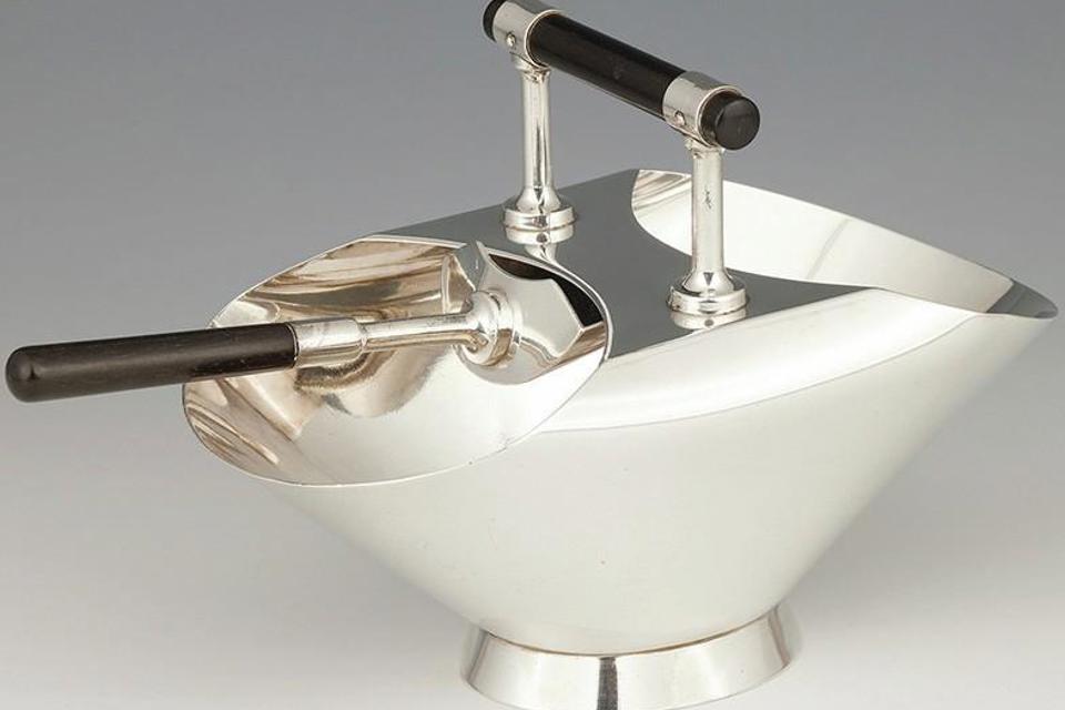 Christopher Dresser sugar basin with scoop