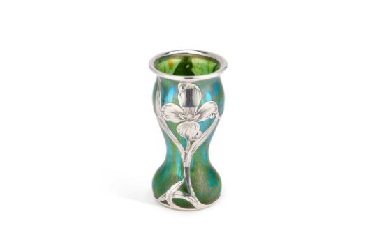 A Loetz Silver Overlay Vase