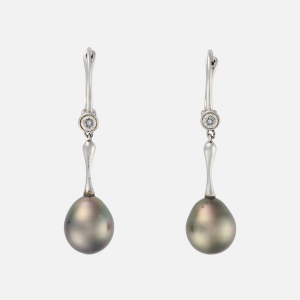 Tiffany & Co. Elsa Peretti Pearl & Diamond Earrings