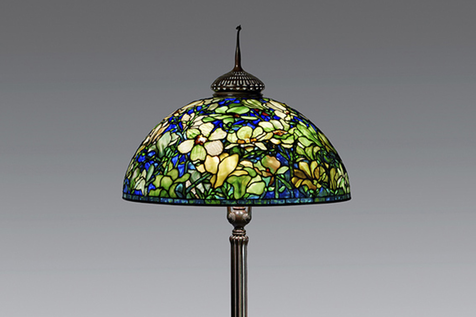 Tiffany Studios Magnolia pattern floor lamp