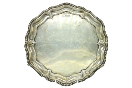 A 1930 Sheffield Silver Salver By Walker & Hall
