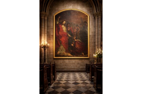 A very large Italian School oil on canvas